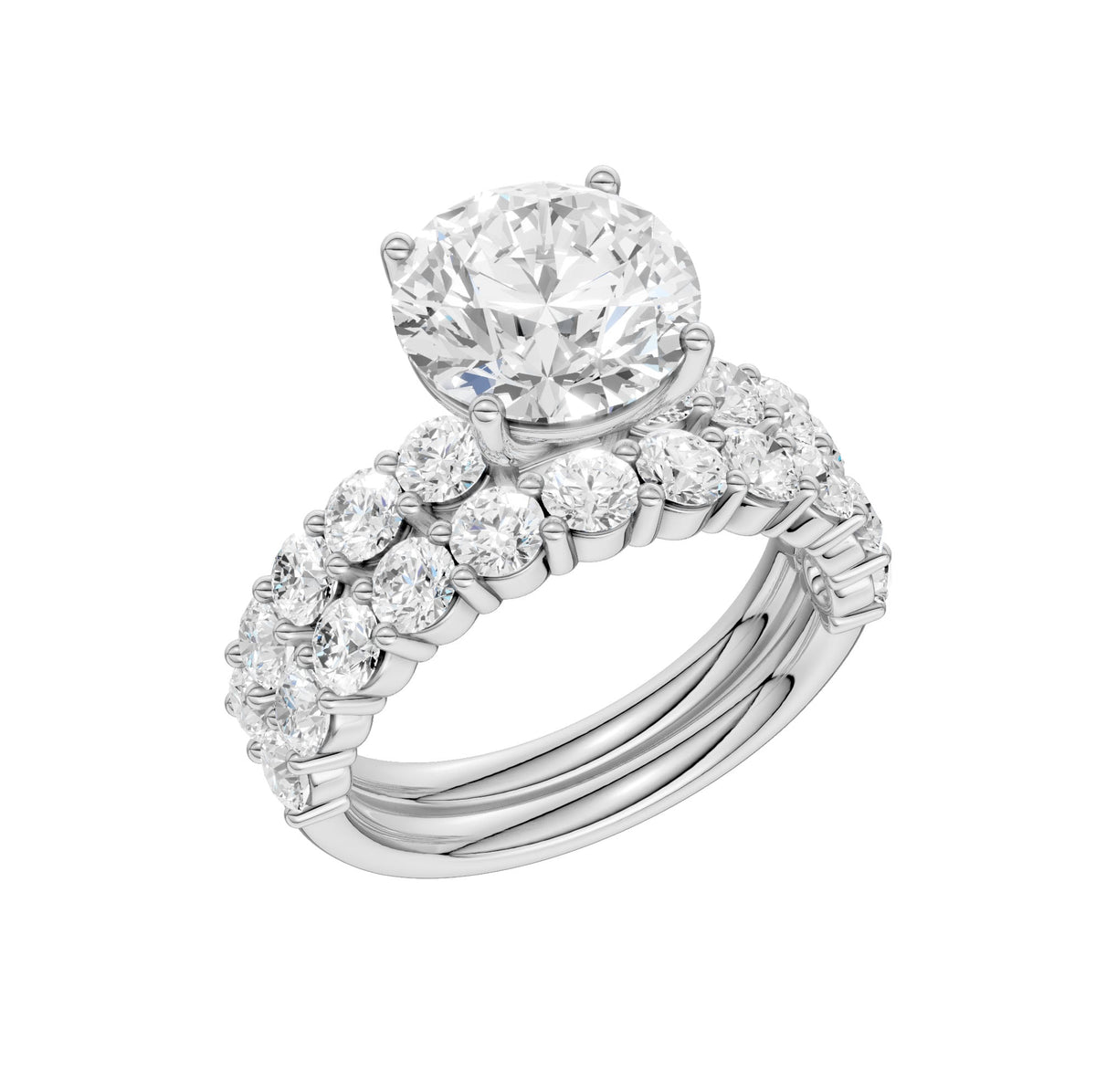 14K 6.00CT Certified Lab Grown Diamond Bridal Set 68788