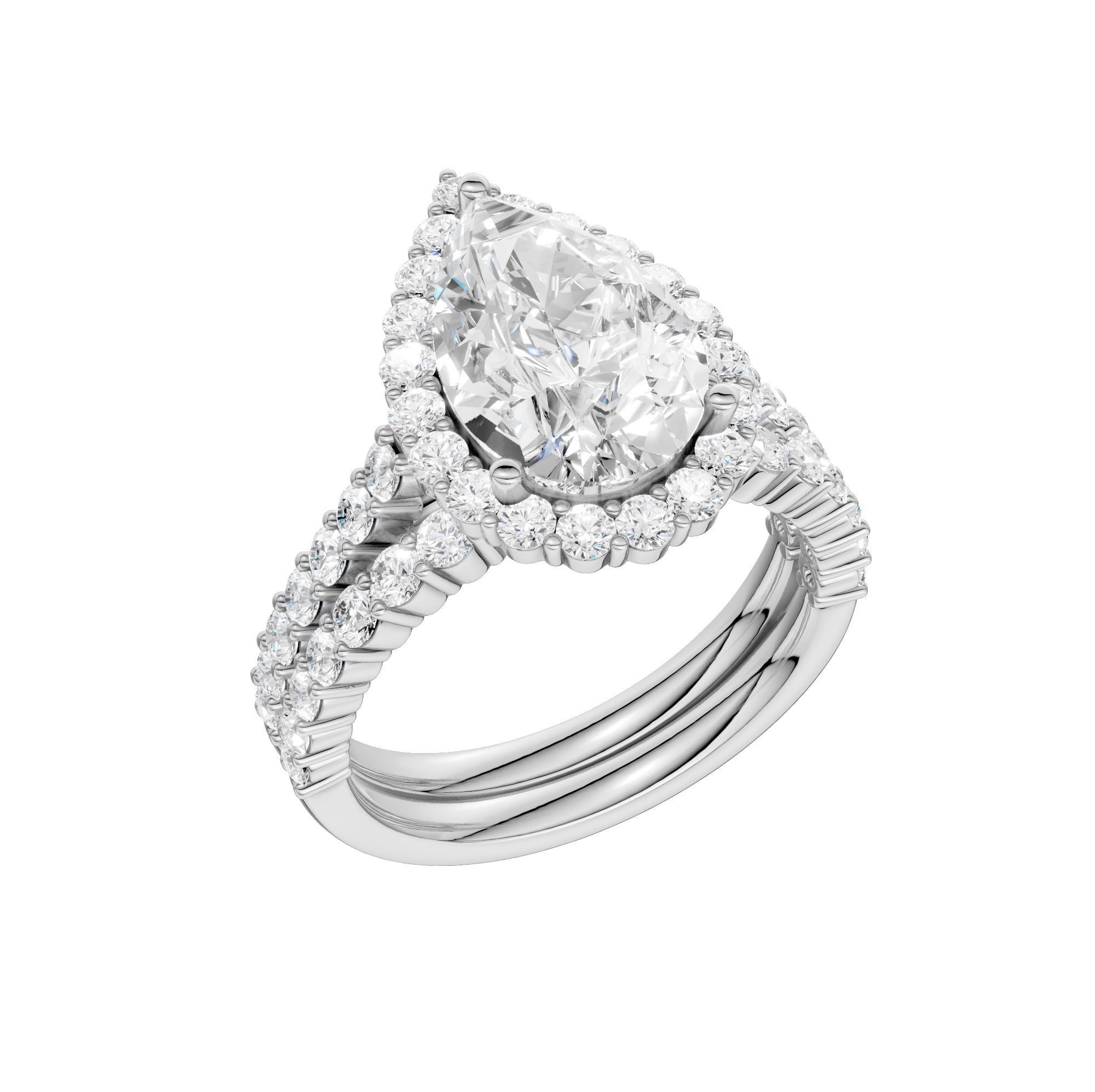 14K 4.00CT DIAMOND BRIDAL SET 68803