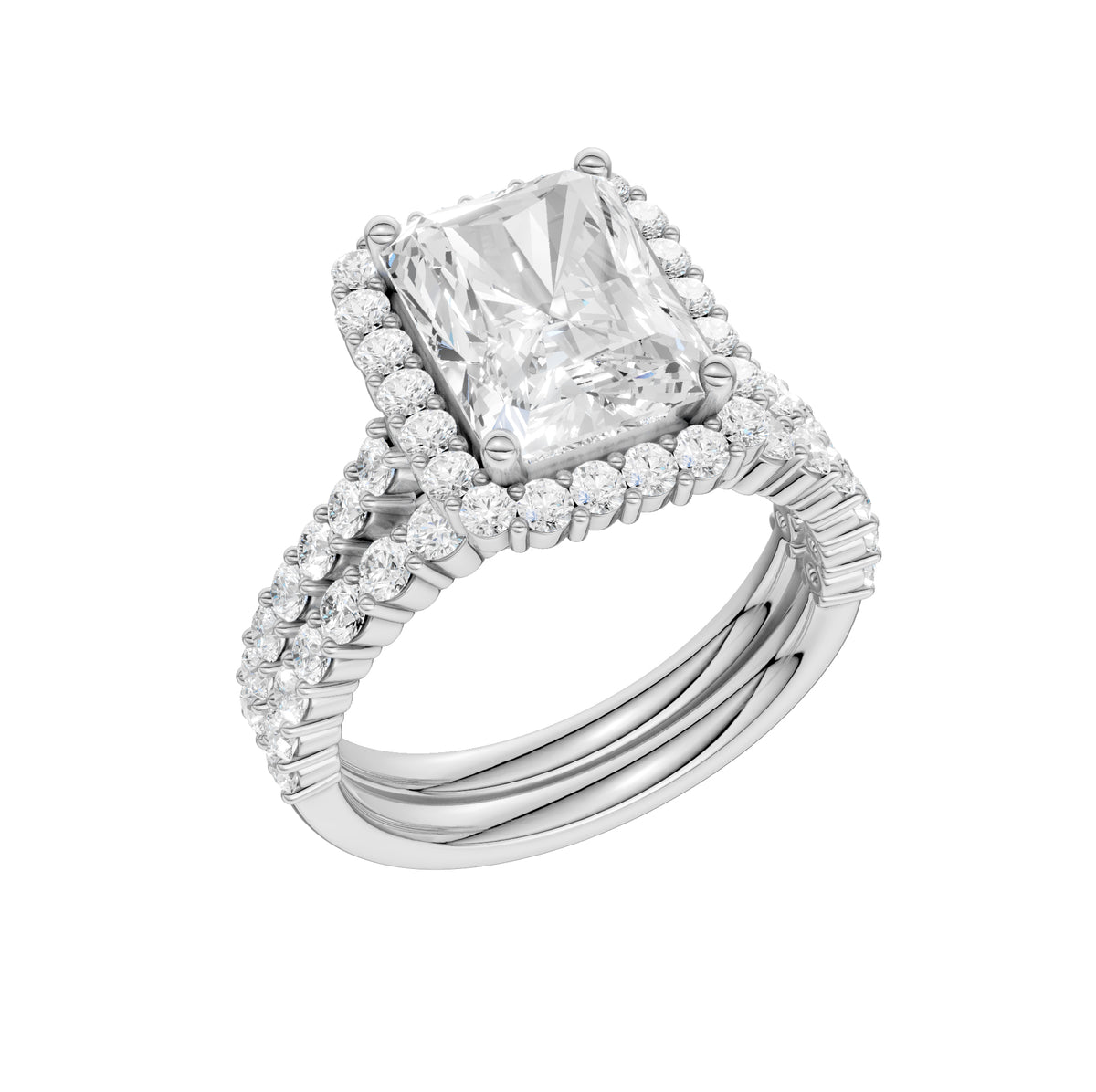 14K 4.00CT DIAMOND BRIDAL SET 68809