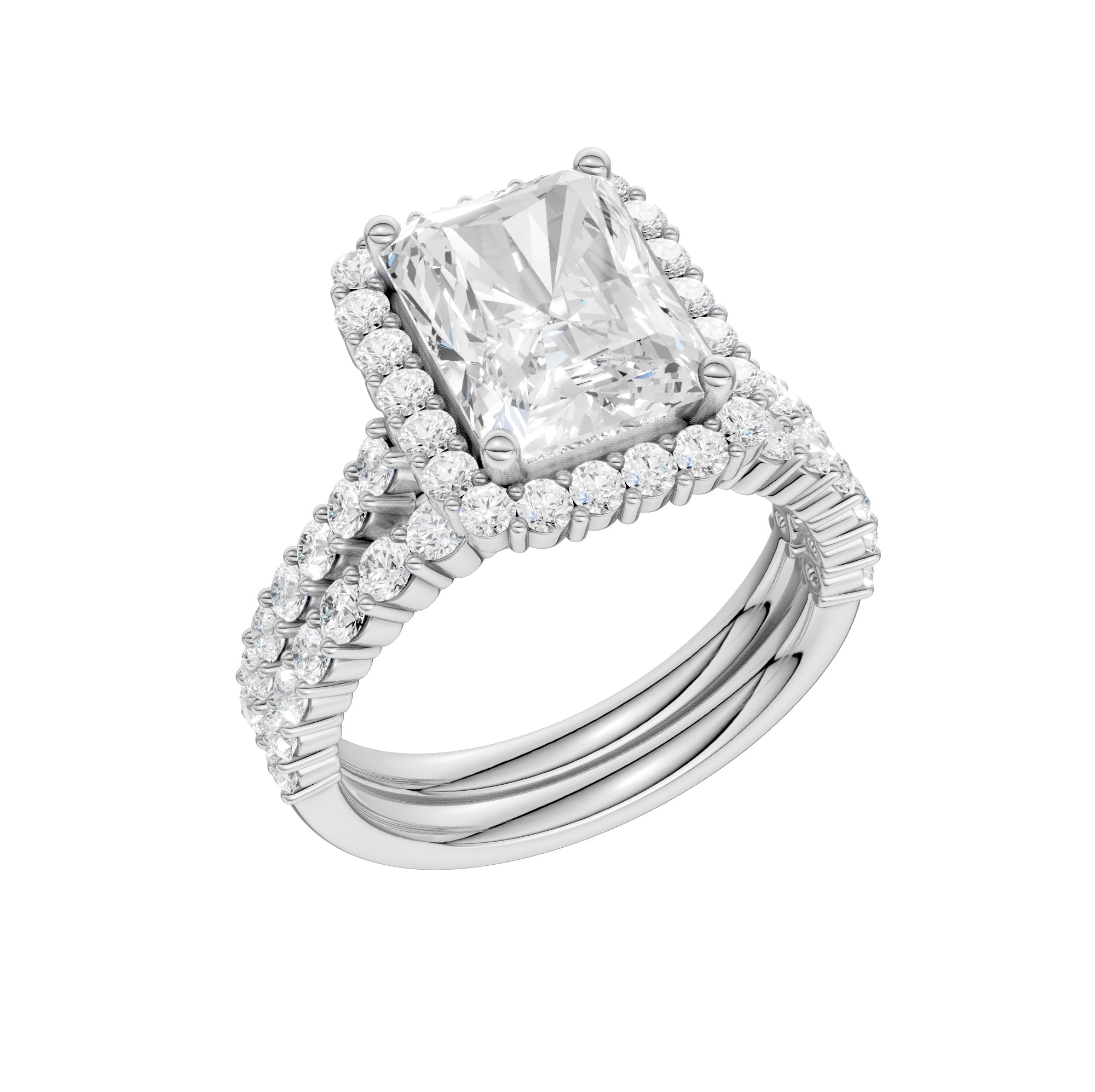 14K 4.00CT DIAMOND BRIDAL SET 68809