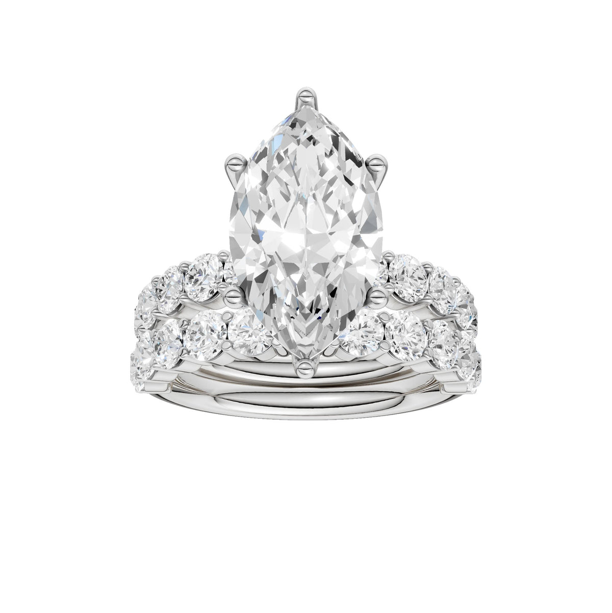 14K 4.00CT Certified Lab Grown Diamond Bridal Set 69022