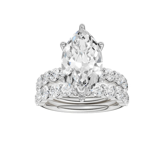 14K 4.00CT Certified Lab Grown Diamond Bridal Set 69022