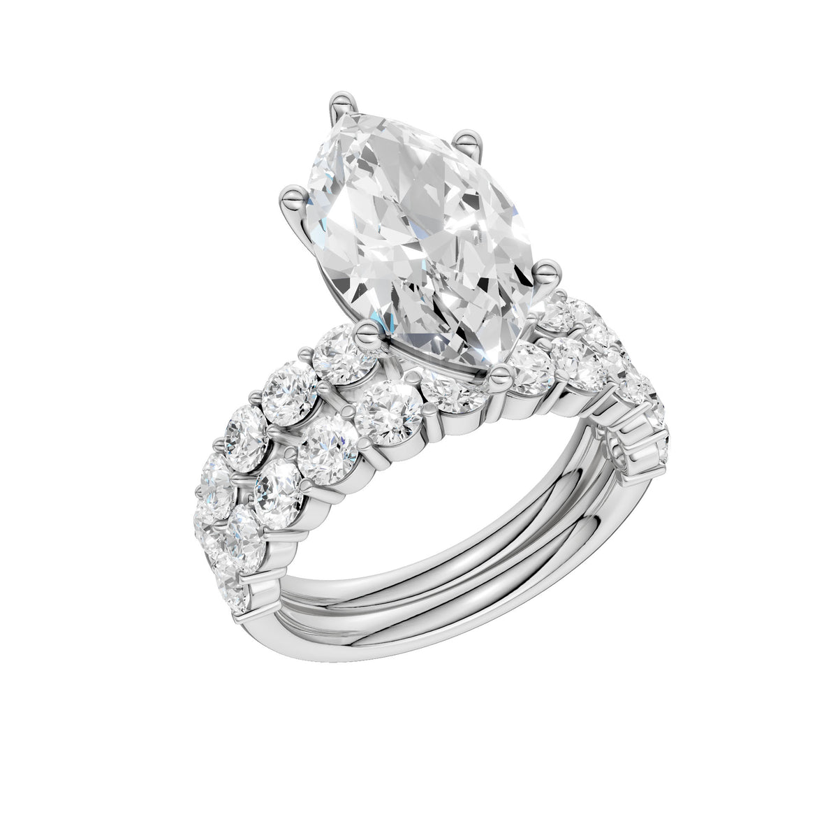 14K 4.00CT Certified Lab Grown Diamond Bridal Set 69022