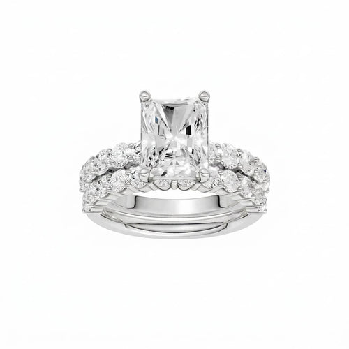 14K 5.00 CT Lab Grown Diamond Bridal Set 69048