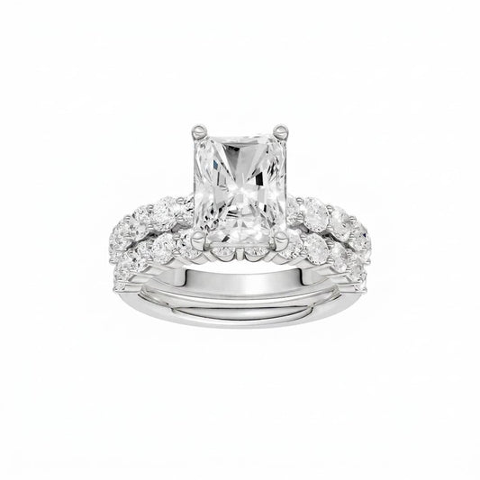 14K 5.00 CT Lab Grown Diamond Bridal Set 69048