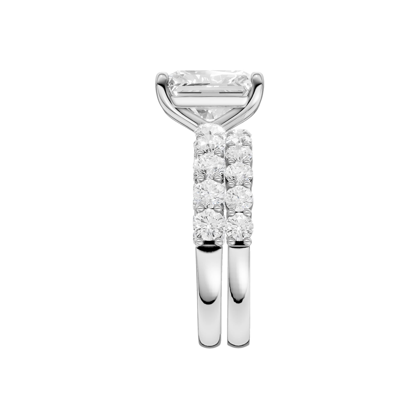 14K 5.00 CT Lab Grown Diamond Bridal Set 69048