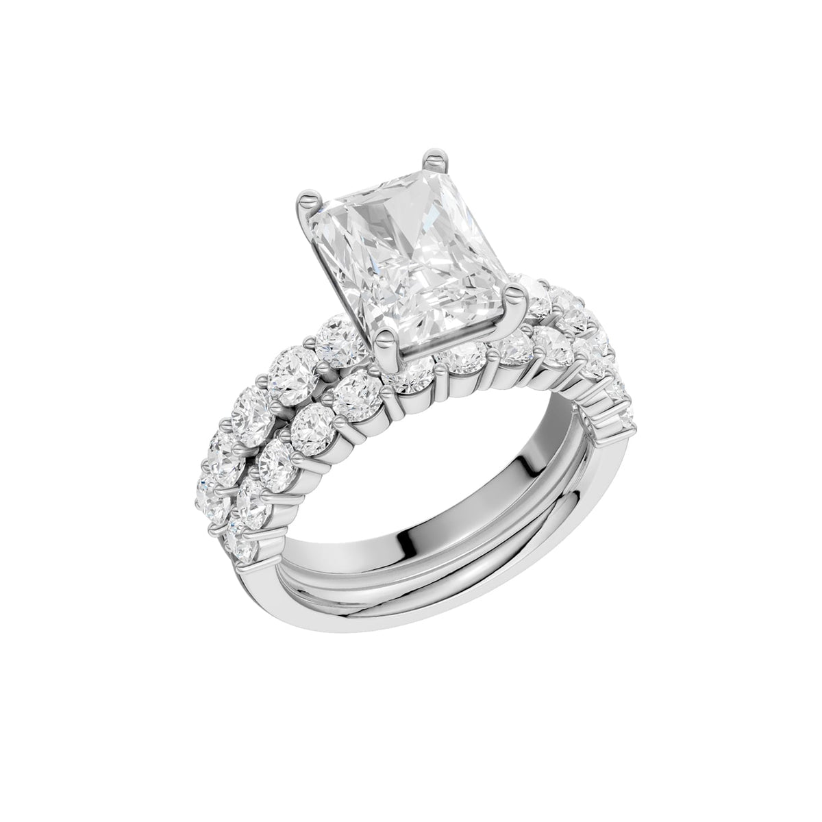 14K 5.00 CT Lab Grown Diamond Bridal Set 69048