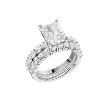 14K 5.00 CT Lab Grown Diamond Bridal Set 69048