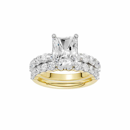 14K 5.00 CT Lab Grown Diamond Bridal Set 69049