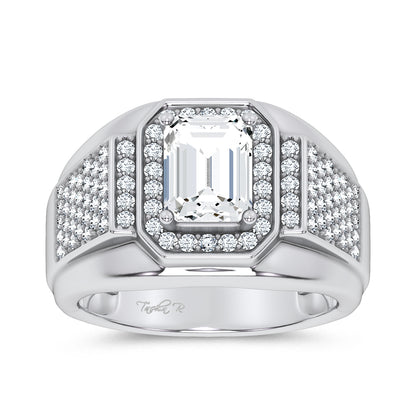 14K 2.98CT Certified Lab Grown Mens Ring 69118