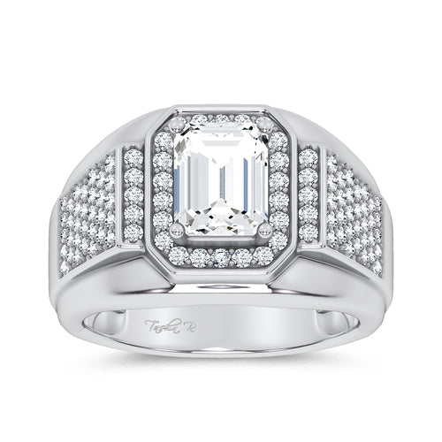 14K 2.98CT Certified Lab Grown Mens Ring 69118