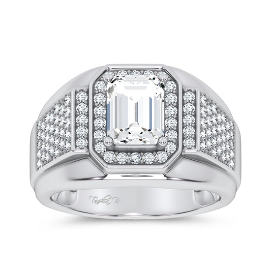 14K 2.98CT Certified Lab Grown Mens Ring 69118