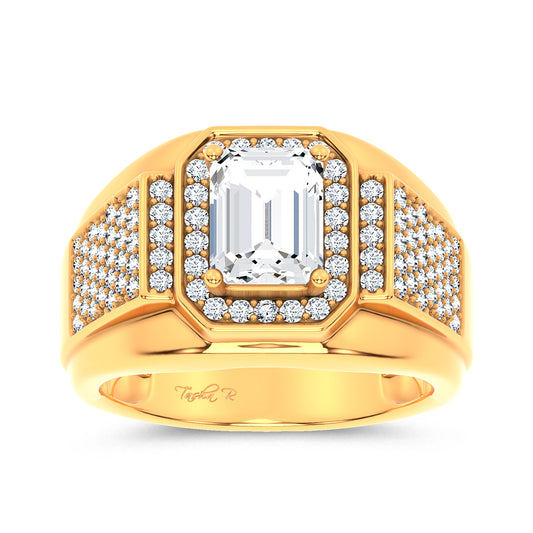 14K 2.98CT Certified Lab Grown Mens Ring 69119