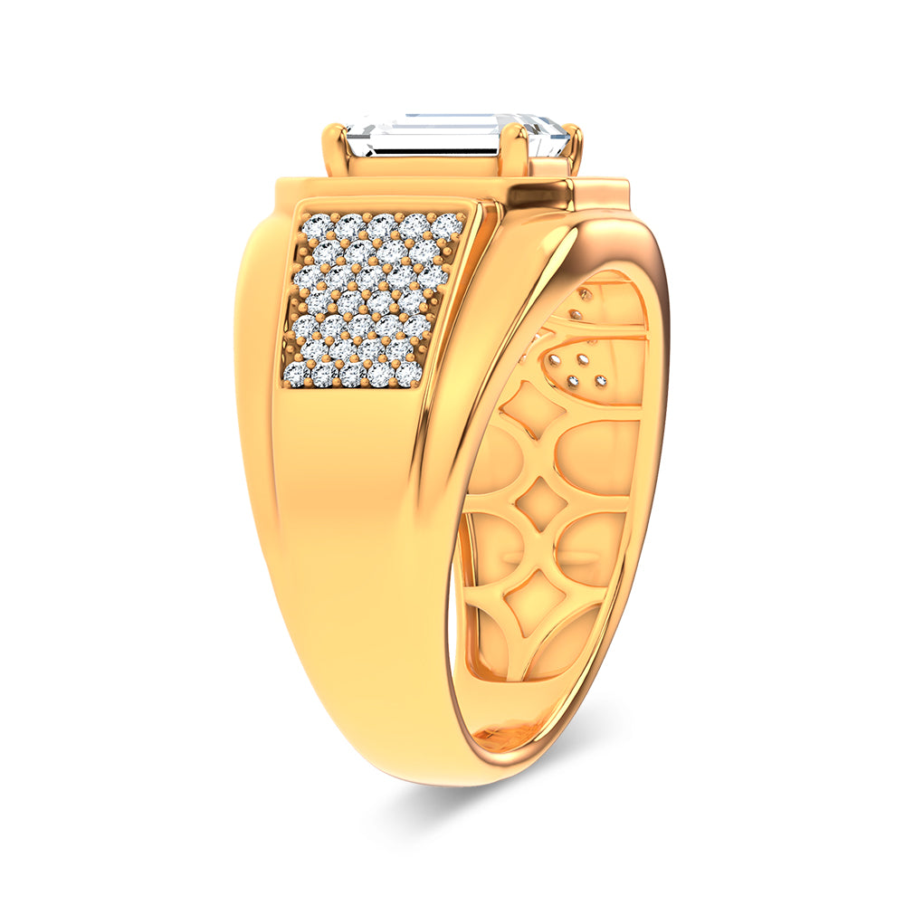 14K 2.98CT Certified Lab Grown Mens Ring 69119