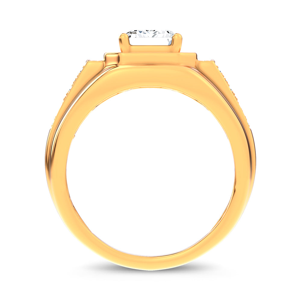 14K 2.98CT Certified Lab Grown Mens Ring 69119