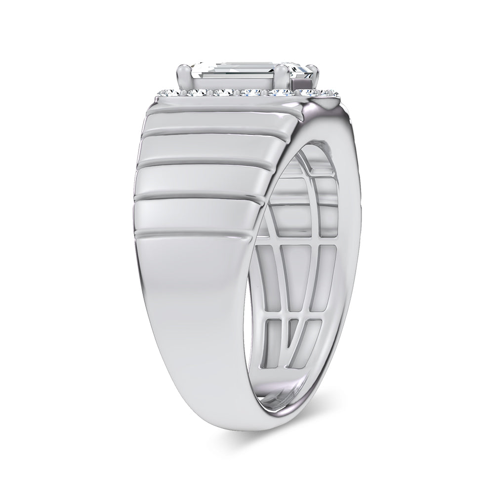 14K 2.60CT Certified Lab Grown Mens Ring 69124