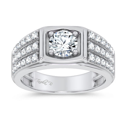 14K 2.00CT Certified Lab Grown Mens Ring 69128