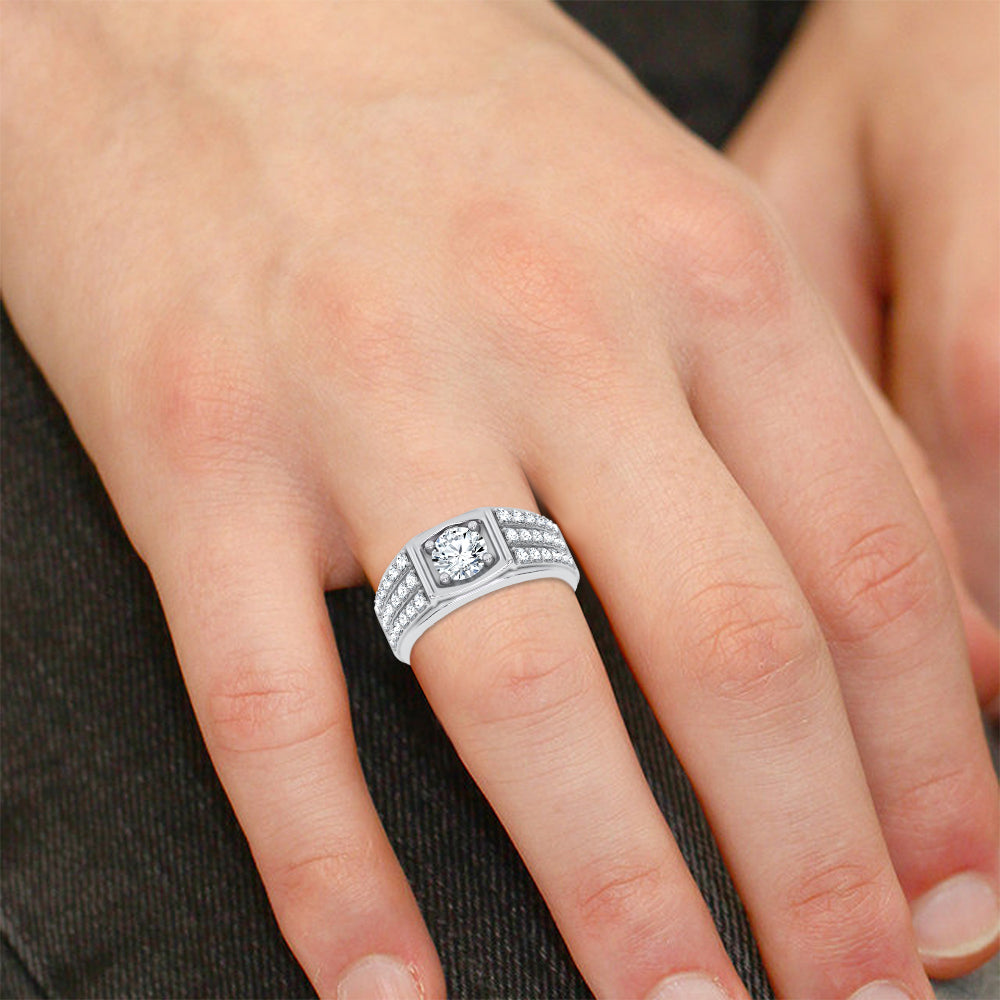 14K 2.00CT Certified Lab Grown Mens Ring 69128