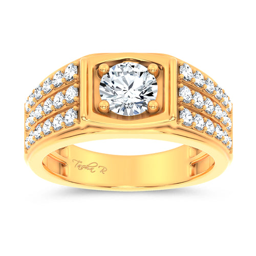 14K 2.00CT Certified Lab Grown Mens Ring 69129