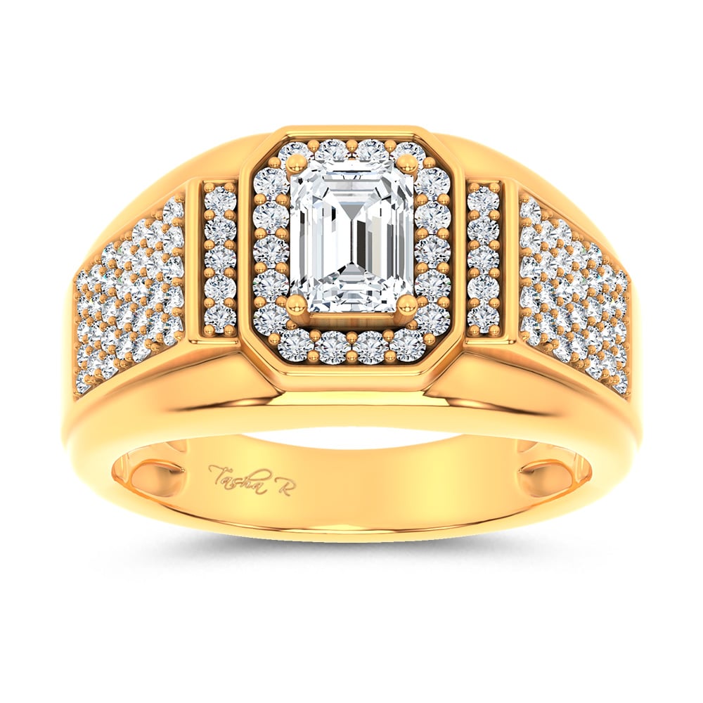 14K 1.82CT Certified Lab Grown Mens Ring 69131