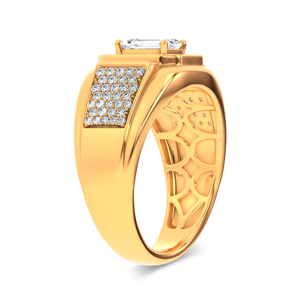 14K 1.82CT Certified Lab Grown Mens Ring 69131
