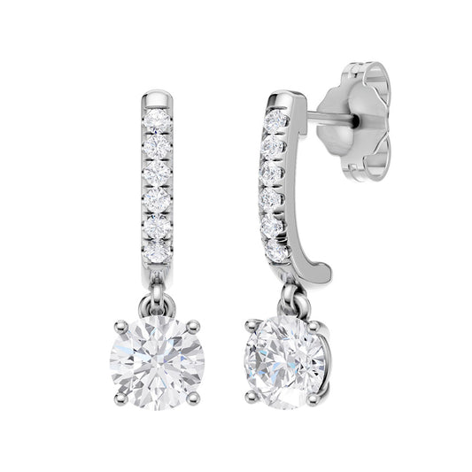 14K 2.10ct Certified Lab Grown Diamond Earrings 69173