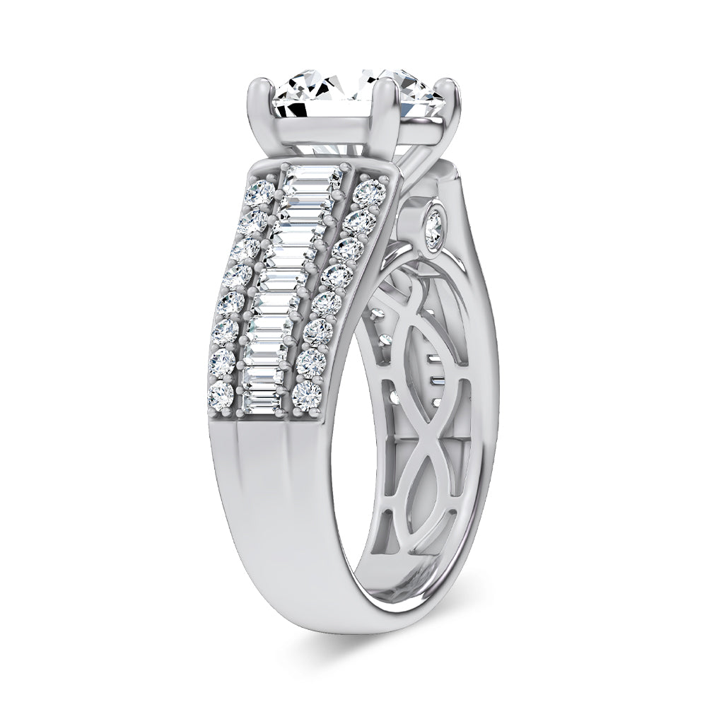 14K 3.75CT Certified Lab Grown Engagement Ring 69179