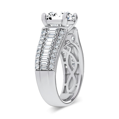 14K 3.75CT Certified Lab Grown Engagement Ring 69179