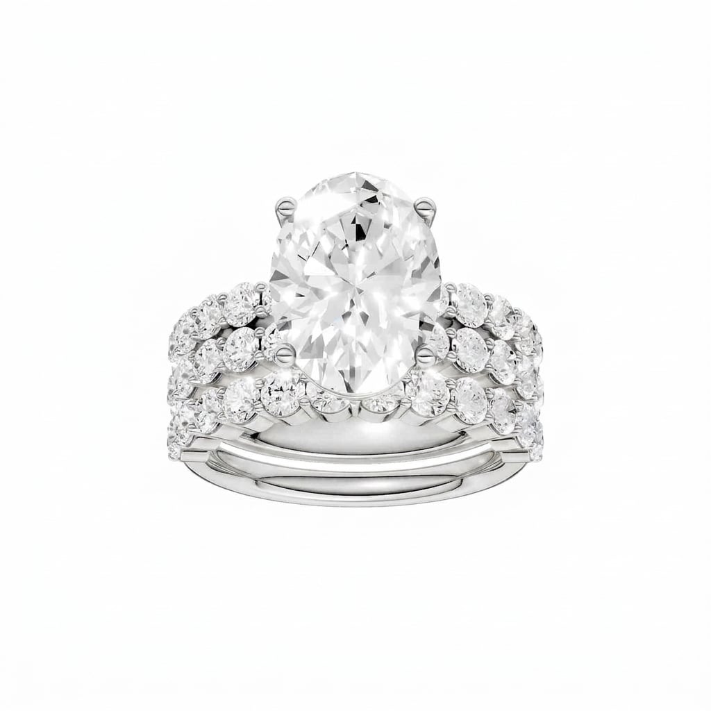 14K 6.00 CT Lab Grown Diamond Bridal Set 69209