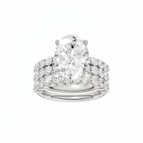 14K 6.00 CT Lab Grown Diamond Bridal Set 69209