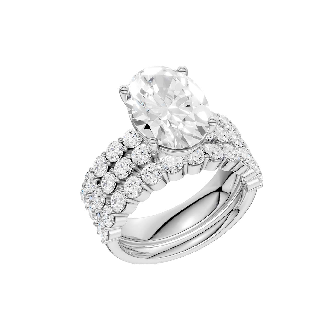 14K 6.00 CT Lab Grown Diamond Bridal Set 69209