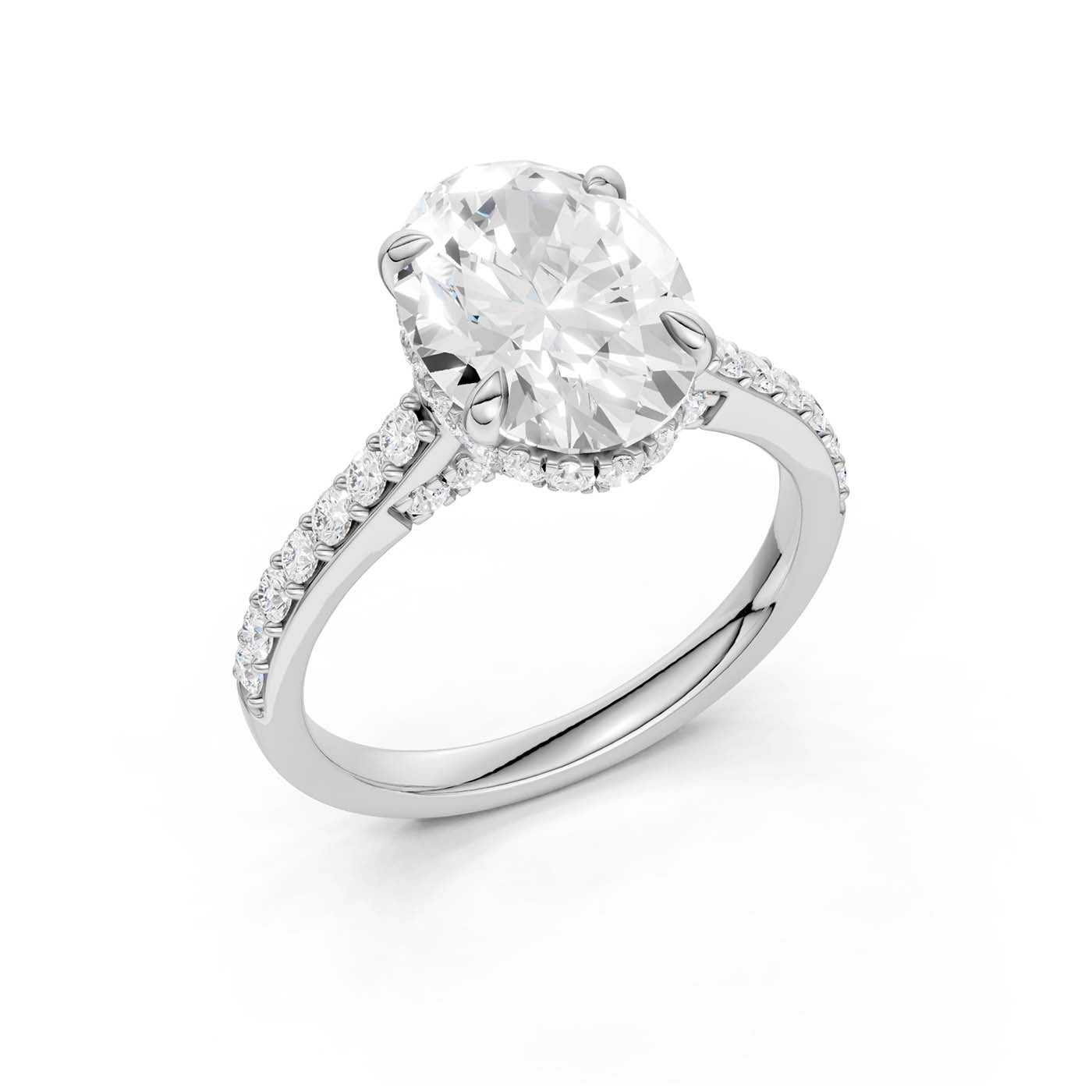 14K 3.50CT Lab Grown Diamond Engagement Ring 69228