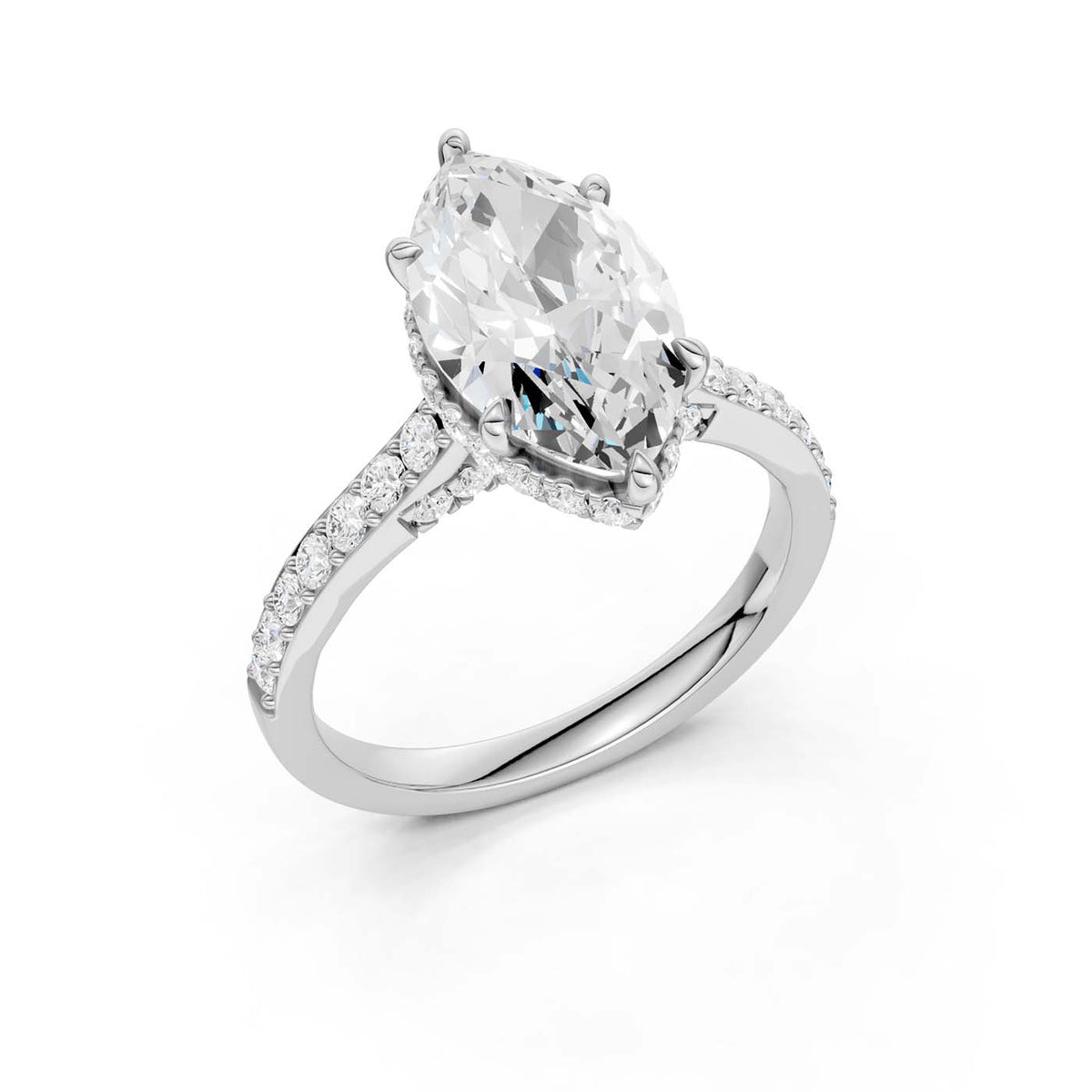 14K 3.50CT Lab Grown Diamond Engagement Ring 69233