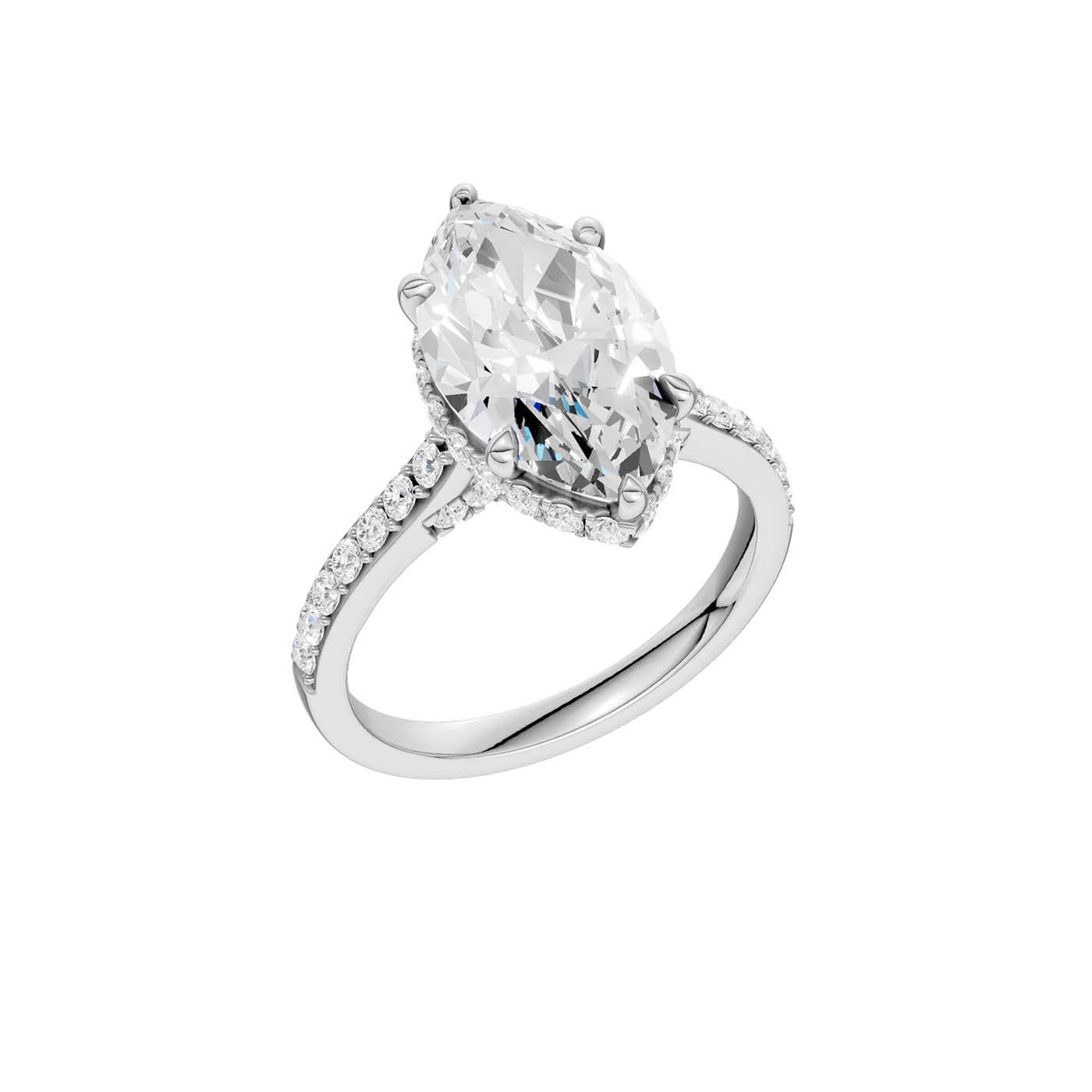 14K 4.50CT Lab Grown Diamond Engagement Ring 69241