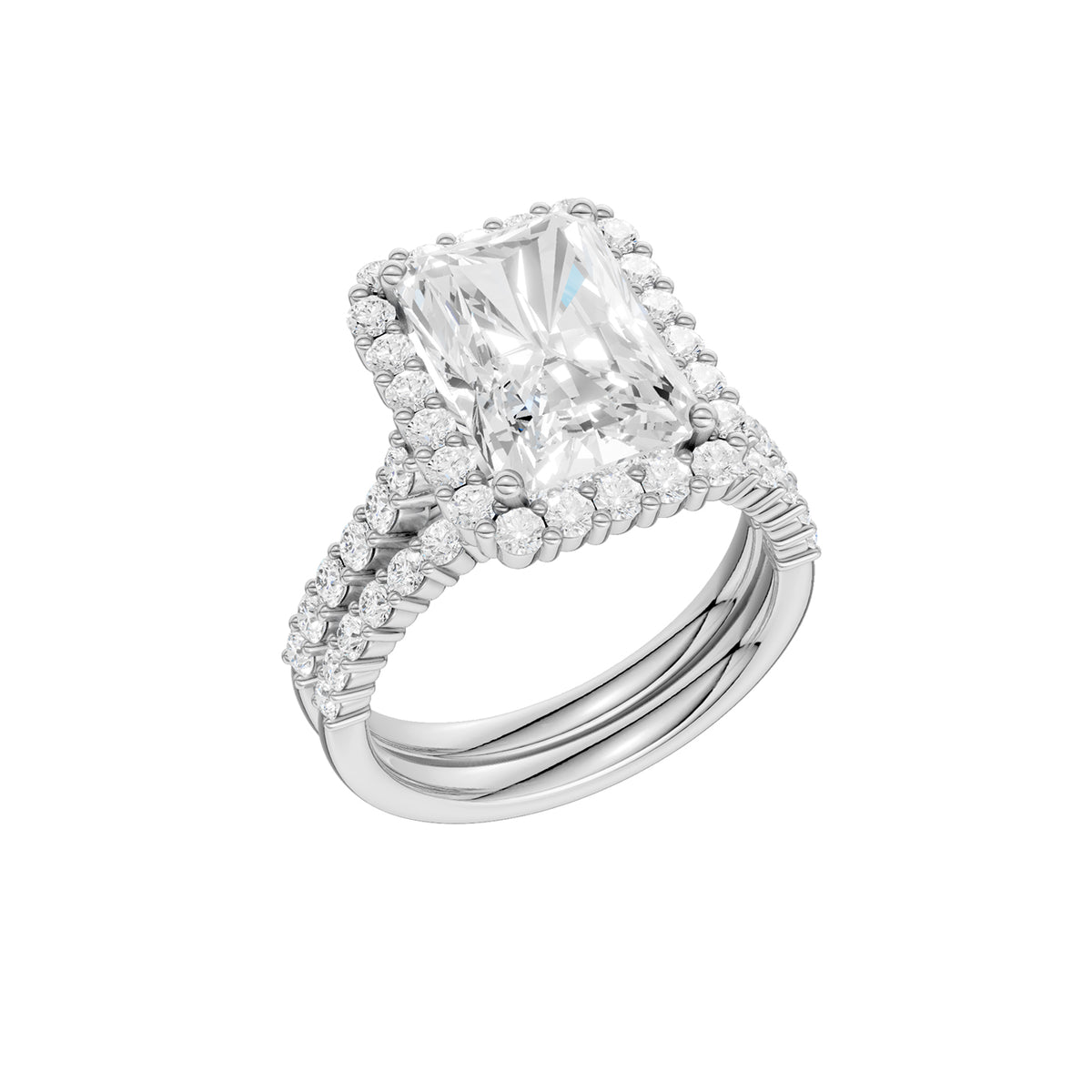 14K 5.00 CT Lab Grown Diamond Bridal Set 69262