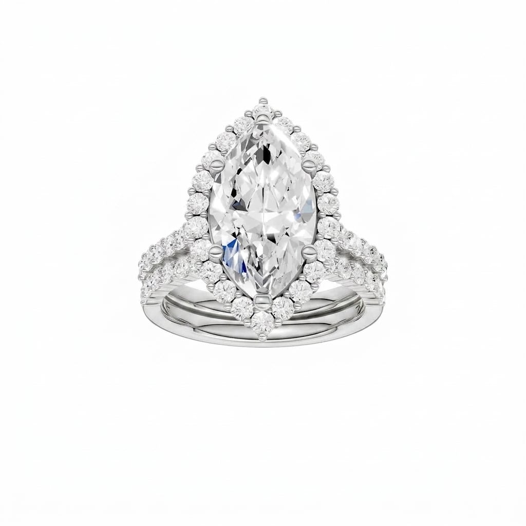 14K 5.00 CT Lab Grown Diamond Bridal Set 69272