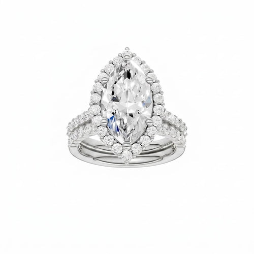 14K 5.00 CT Lab Grown Diamond Bridal Set 69272