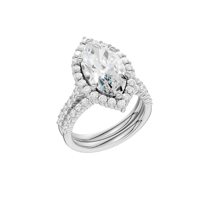 14K 5.00 CT Lab Grown Diamond Bridal Set 69272