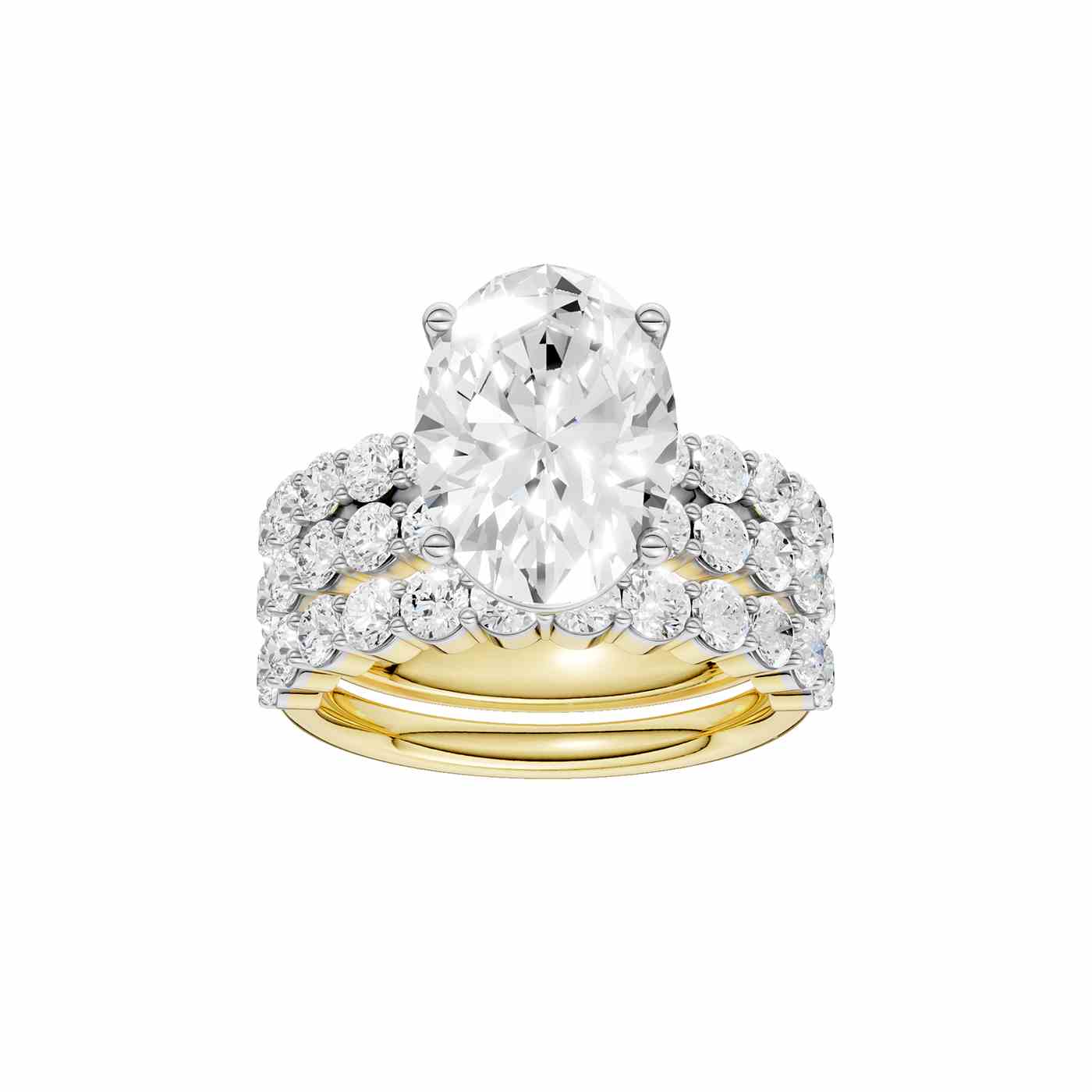 14K 6.00 CT Lab Grown Diamond Bridal Set 69325