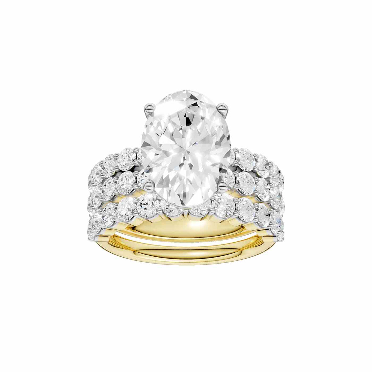 14K 6.00 CT Lab Grown Diamond Bridal Set 69325