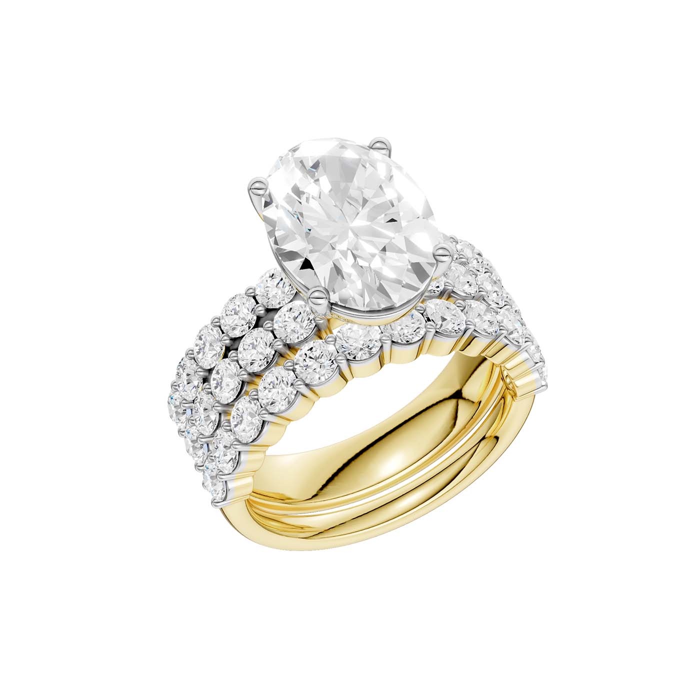 14K 6.00 CT Lab Grown Diamond Bridal Set 69325