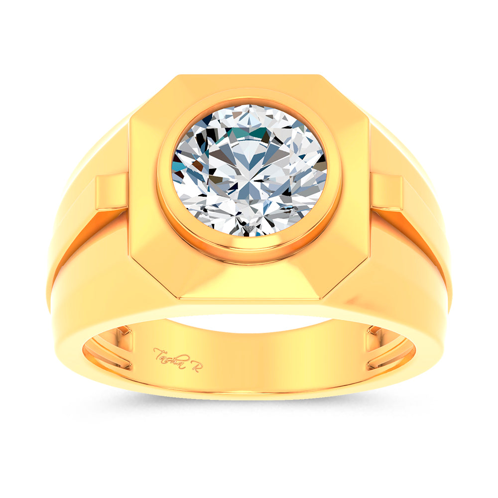 14K 3.00CT Lab Diamond Mens Ring 69396