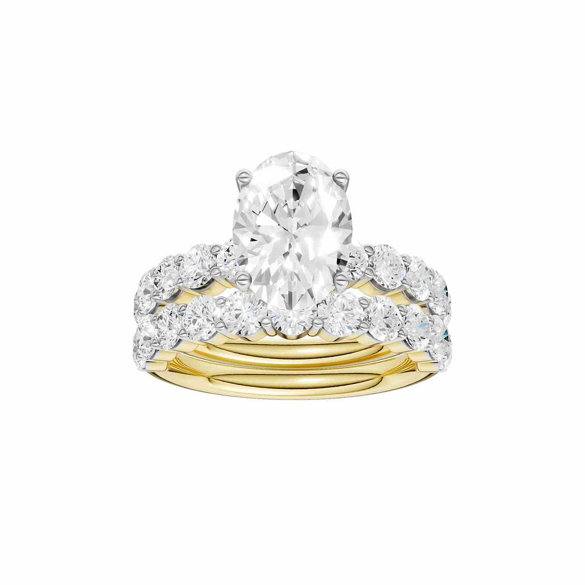 14K 4.00 CT Lab Grown Diamond Bridal Set 69436
