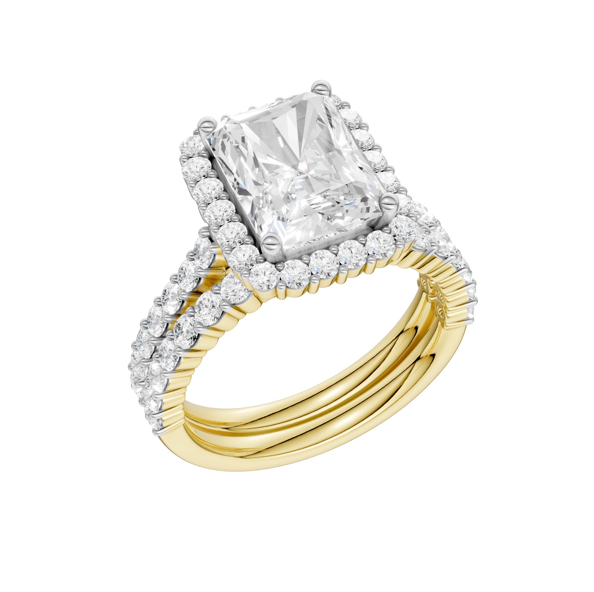 14K 4.00CT DIAMOND BRIDAL SET 69542