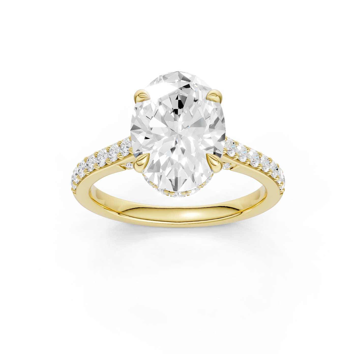 14K 3.50CT Lab Grown Diamond Engagement Ring 69596