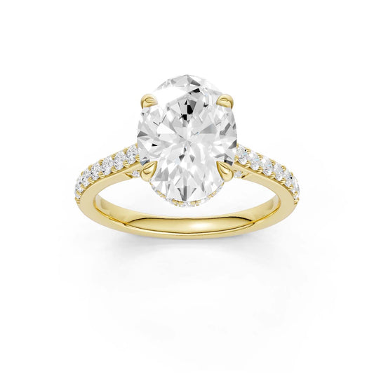 14K 3.50CT Lab Grown Diamond Engagement Ring 69596