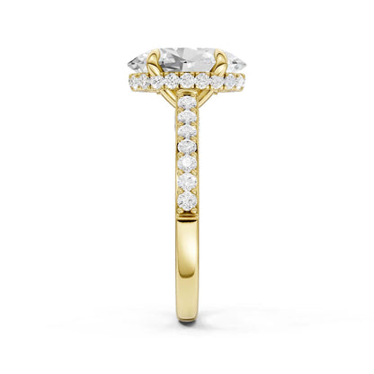 14K 3.50CT Lab Grown Diamond Engagement Ring 69596