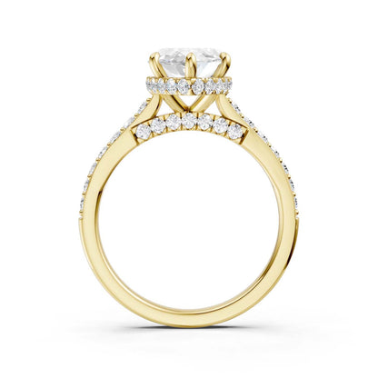 14K 3.50CT Lab Grown Diamond Engagement Ring 69601