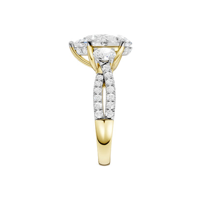 14K 4.00CT Lab Grown Diamond Engagement Ring 69619