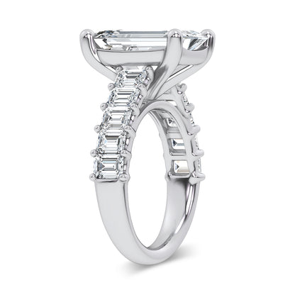 14K 9.50CT Certified Lab Grown Engagement Ring 69724